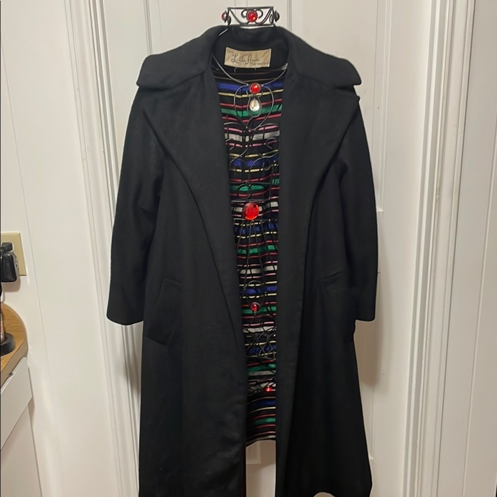 🏳️‍🌈🏳️‍🌈🏳️‍🌈BOGOHO🏳️‍🌈🏳️‍🌈🏳️‍🌈Vintage Elegant Black Wool Trench Coat